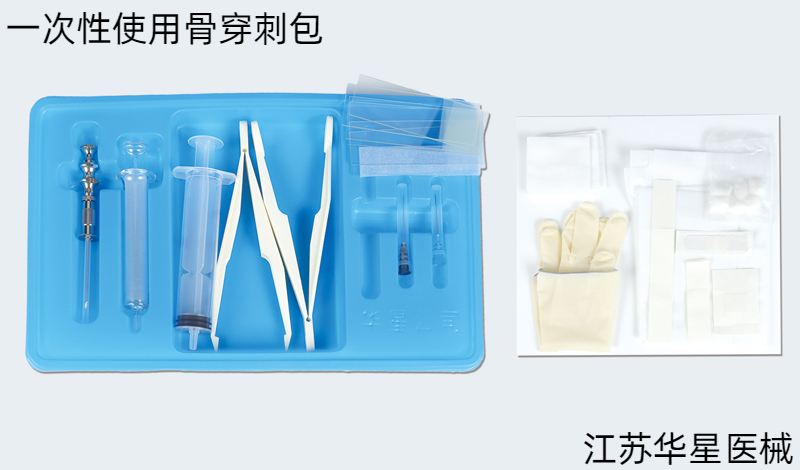 骨穿包中包含哪些組件（如穿刺針、注射器、試管、消毒棉片等）？